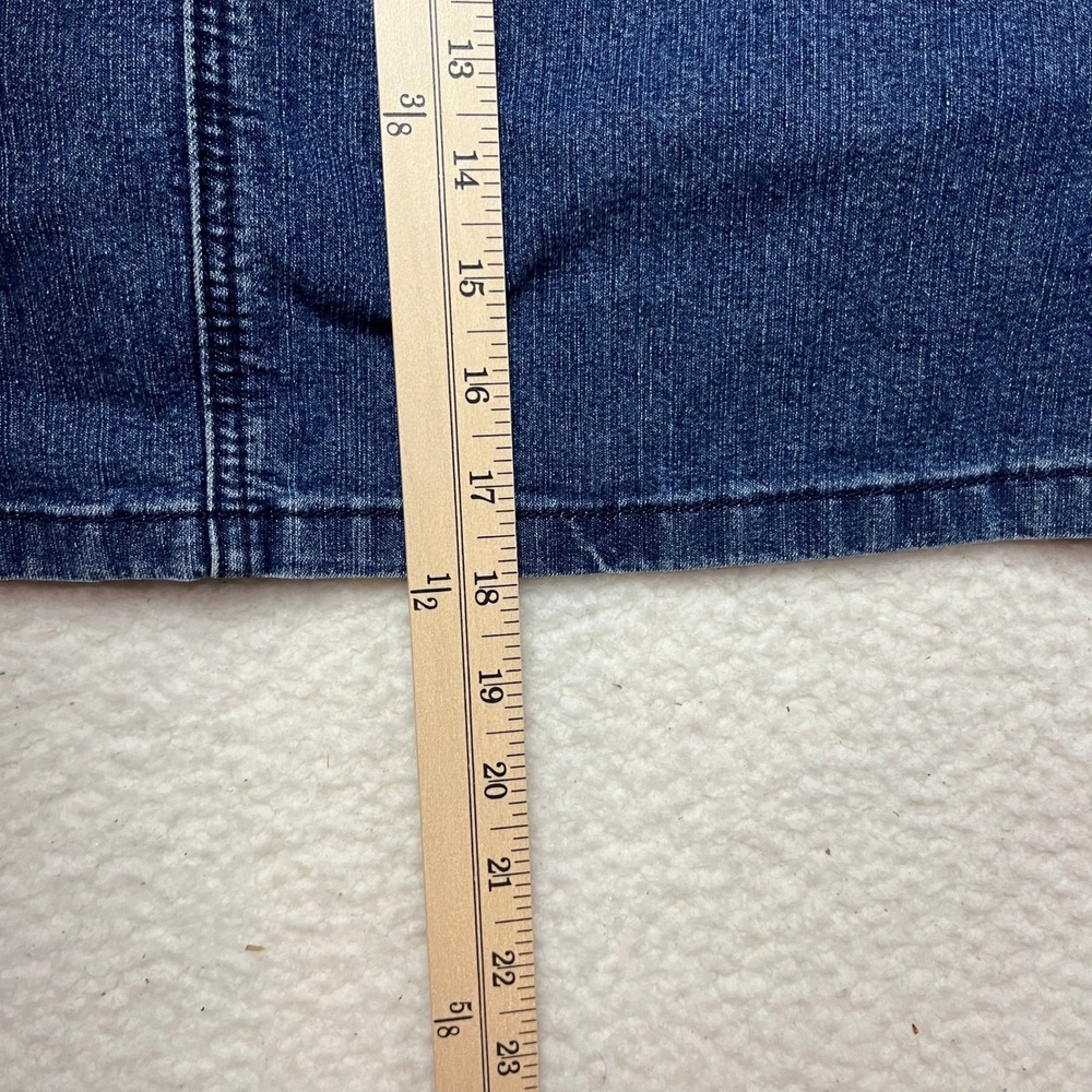 Christopher & Banks Skort Womens 8 Blue Denim M Wash Casual Mini Skirt Shorts - Picture 5 of 9